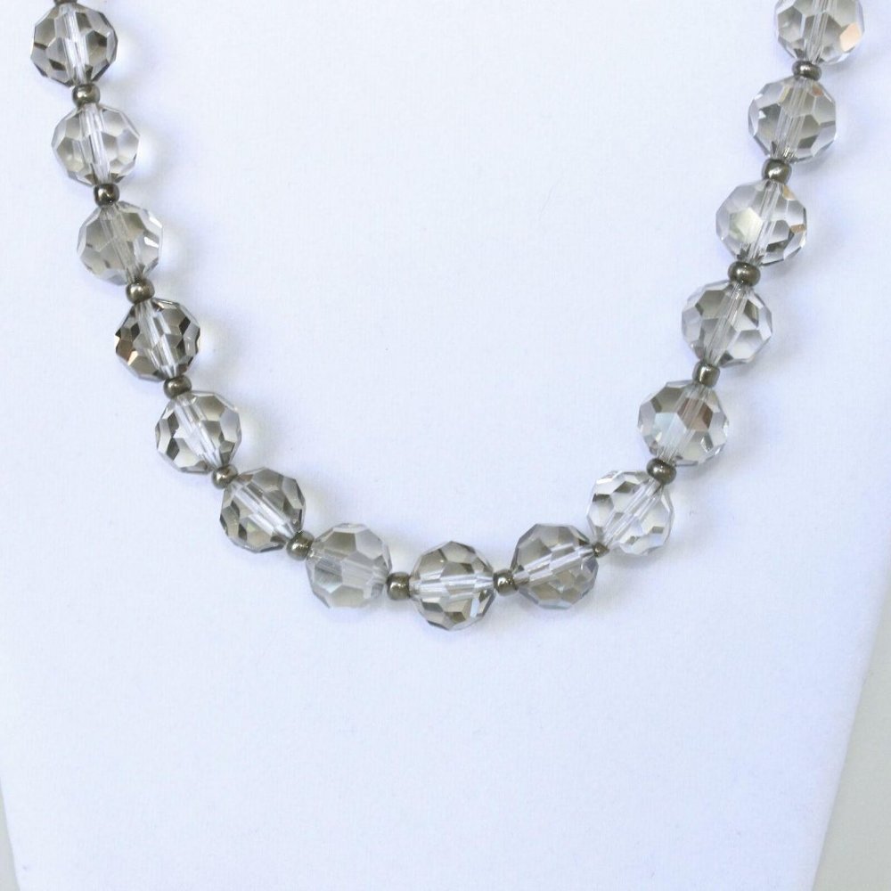 Ann Taylor Loft Opera Necklace Beaded Chaton Cryst - Picture 4 of 13
